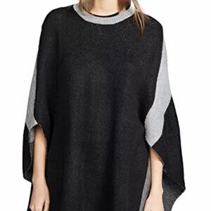 NWT Rebecca Minkoff Grey + Black Knit Cape/Poncho